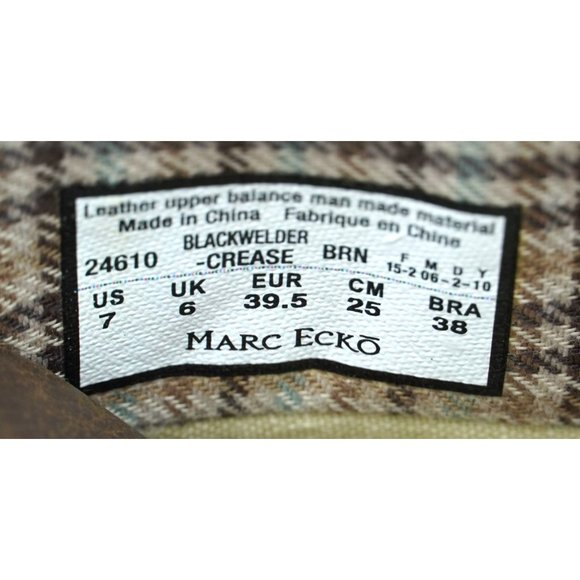 Marc Ecko Blackwelder Boots Brown Leather Men's Size 7 Ankle Boots Buckle Strap - Picture 8 of 9